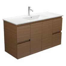 Dolce 1200mm Walnut Wall Hung Single Vanity